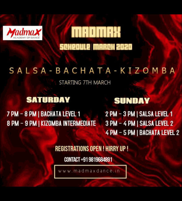 MARCH 2020 | SALSA – BACHATA – KIZOMBA | MUMBAI